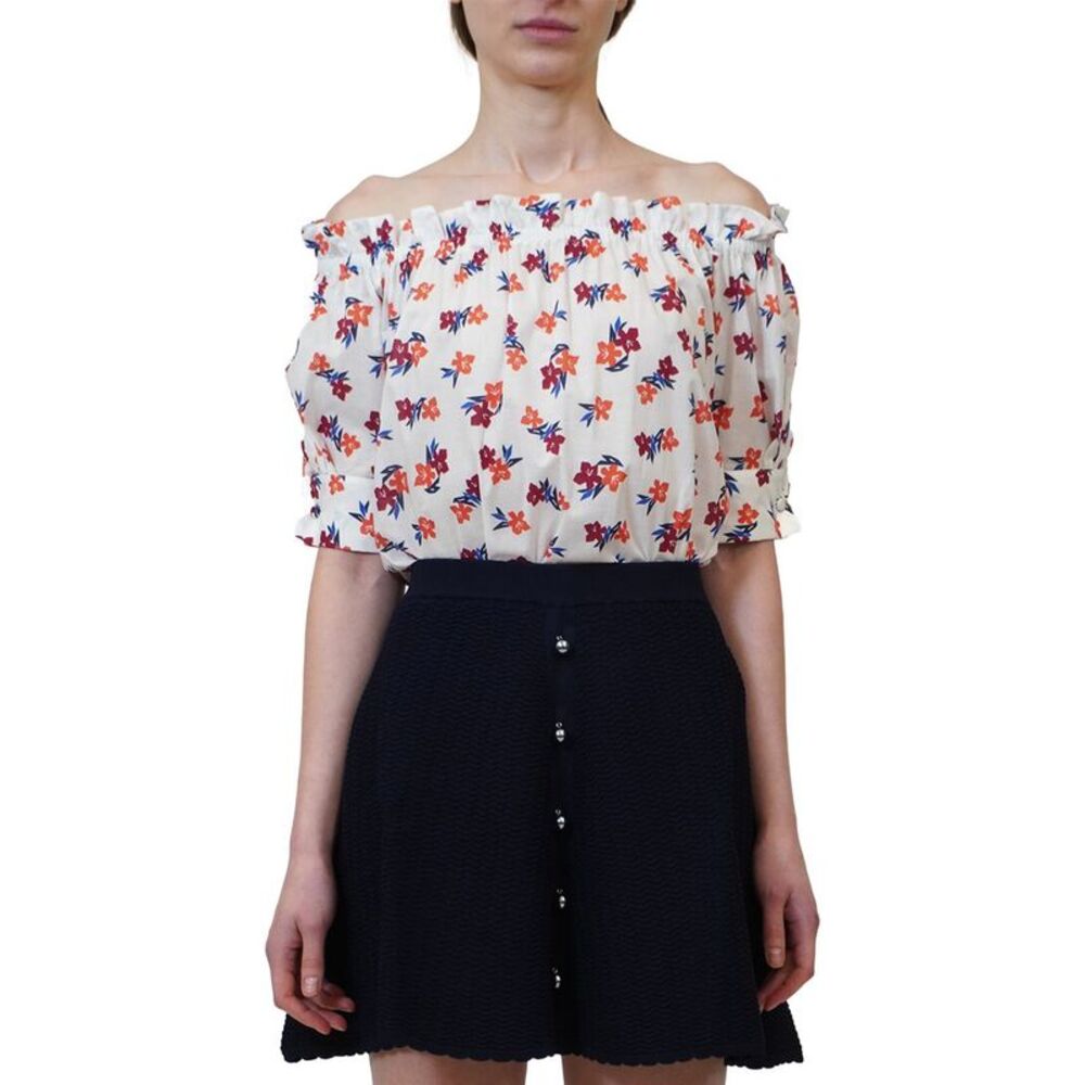 Adam Lippes Womens Off The Shoulder Top, White
